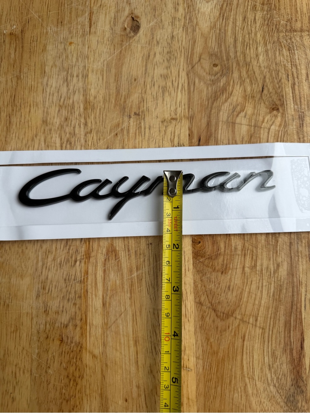 Porsche Cayman Rear Script Emblem Badge - Black ✨ - Picture 6 of 6